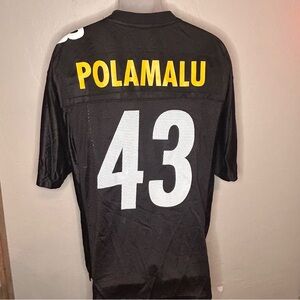 Vintage Troy Polamalu Reebok Jersey Mesh‎ V-Neck Size Medium--Pittsburg Steelers